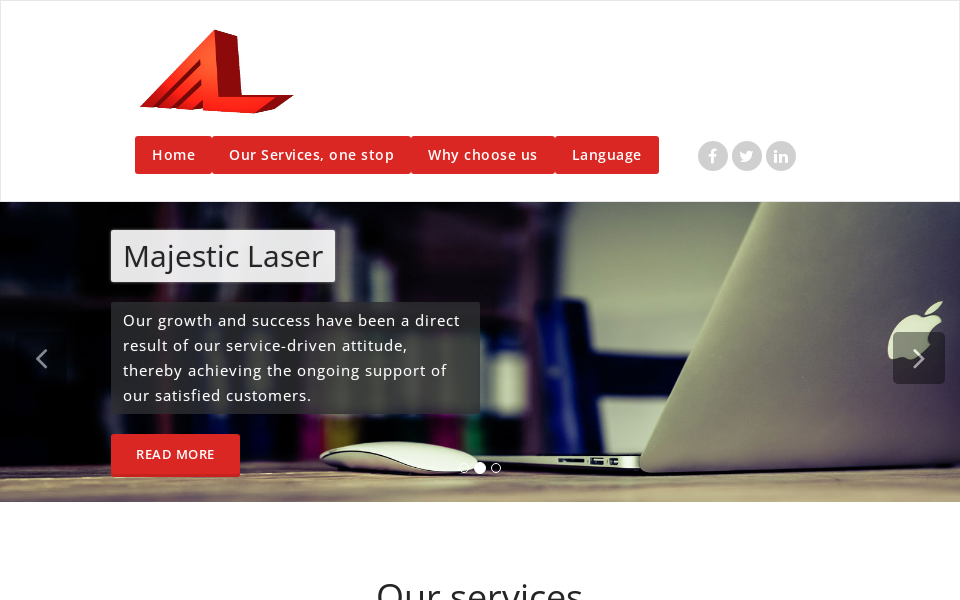 majesticlaser.com/ screen capture