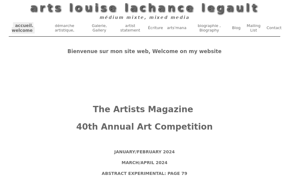 www.louiselachance.com/ screen capture