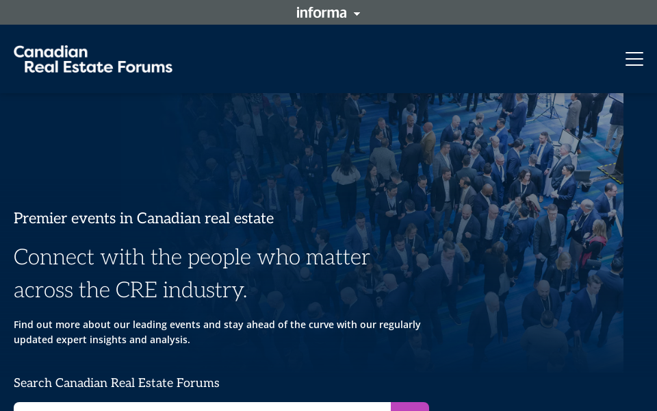 informaconnect.com/real-estate-forums/ screen capture