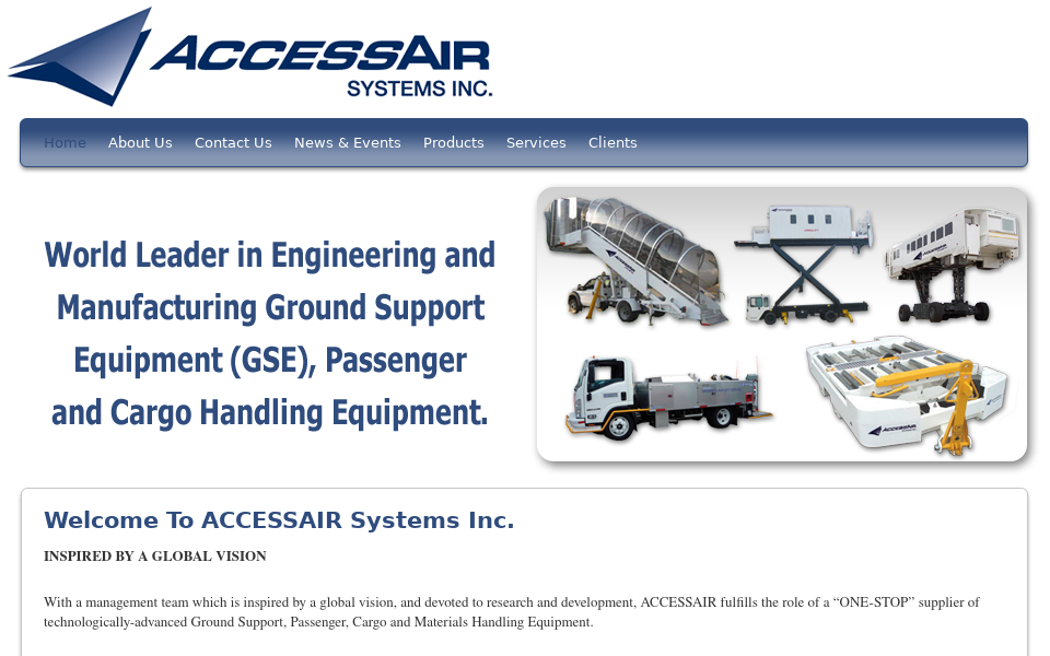 httpa://accessairsystems.com/ screen capture