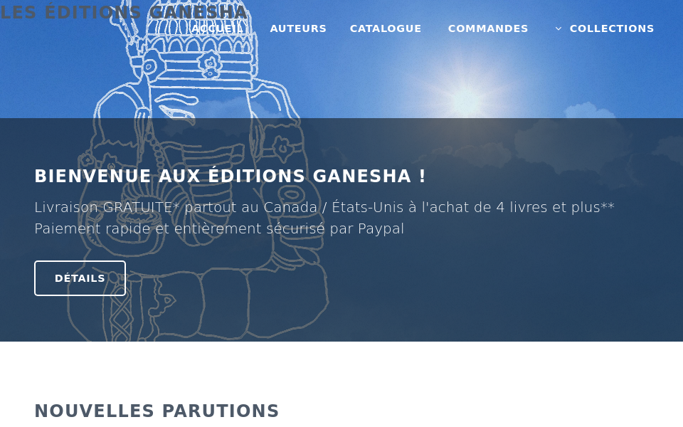 www.editions-ganesha.qc.ca/ screen capture