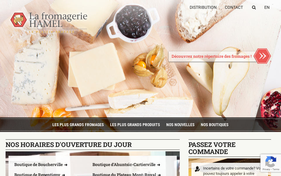 www.fromageriehamel.com/ screen capture