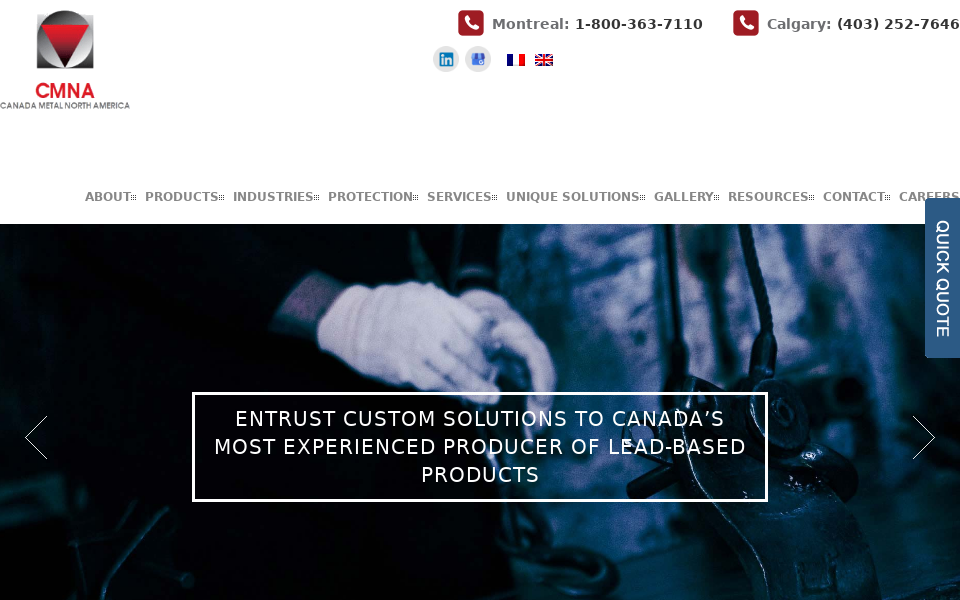 www.canadametal.com/ screen capture