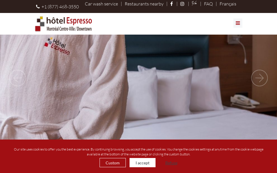 hotelespresso.ca/ screen capture