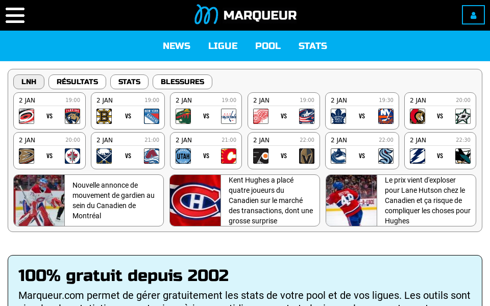 www.marqueur.com/ screen capture