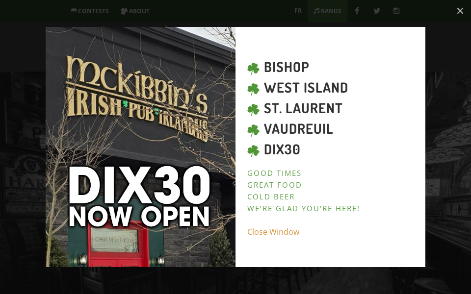 www.mckibbinsirishpub.com/ screen capture