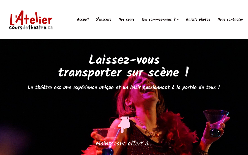 coursdetheatre.ca/ screen capture