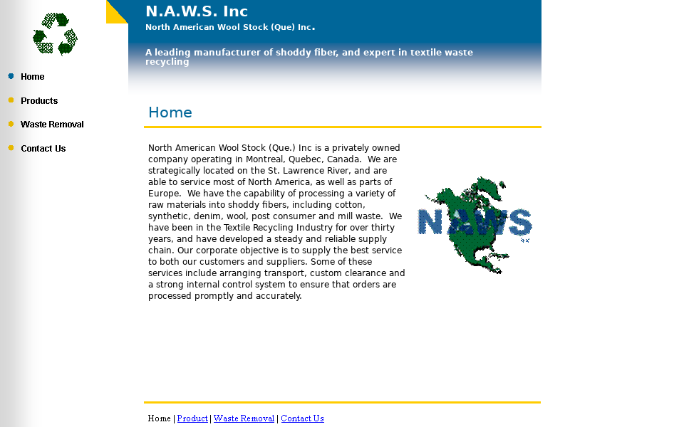 www.nawsinc.com/ screen capture