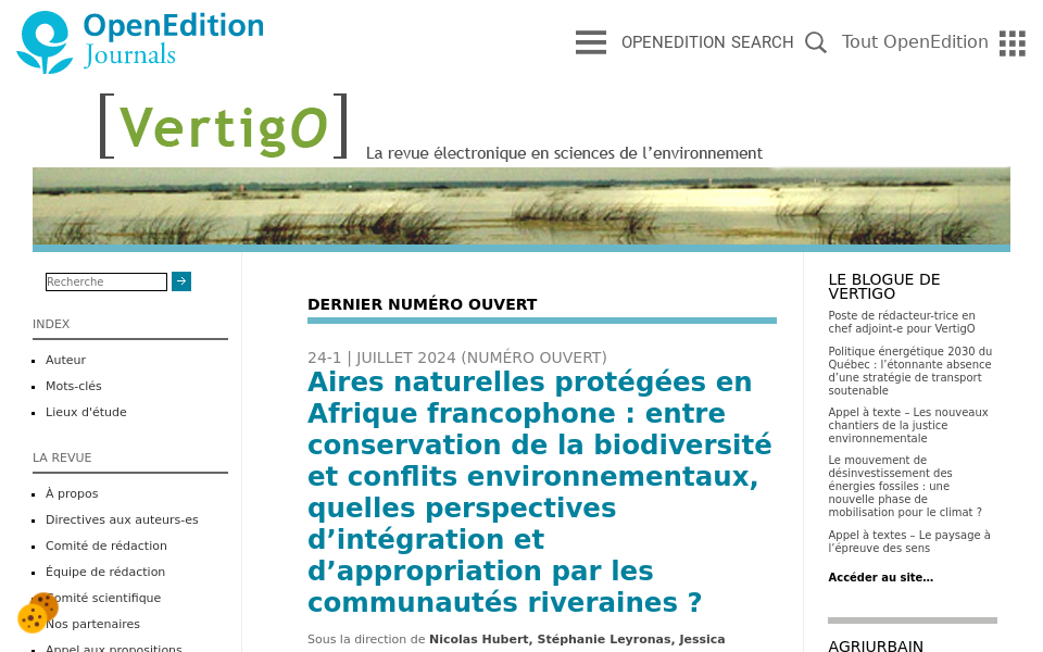 journals.openedition.org/vertigo/ screen capture