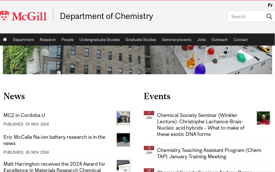 www.mcgill.ca/chemistry/ screen capture