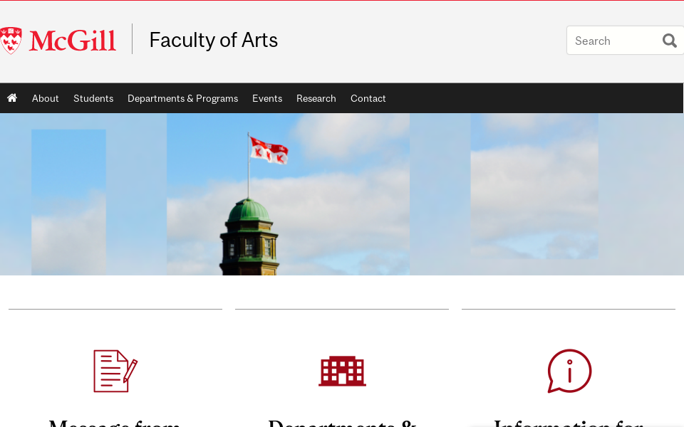www.mcgill.ca/arts/ screen capture