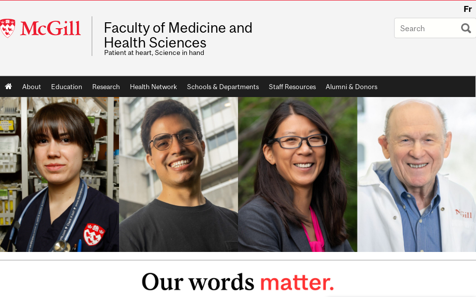 www.mcgill.ca/medicine/ screen capture
