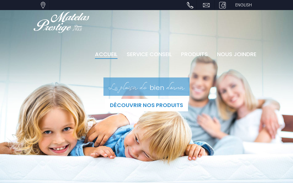 www.matelasprestige.com/ screen capture