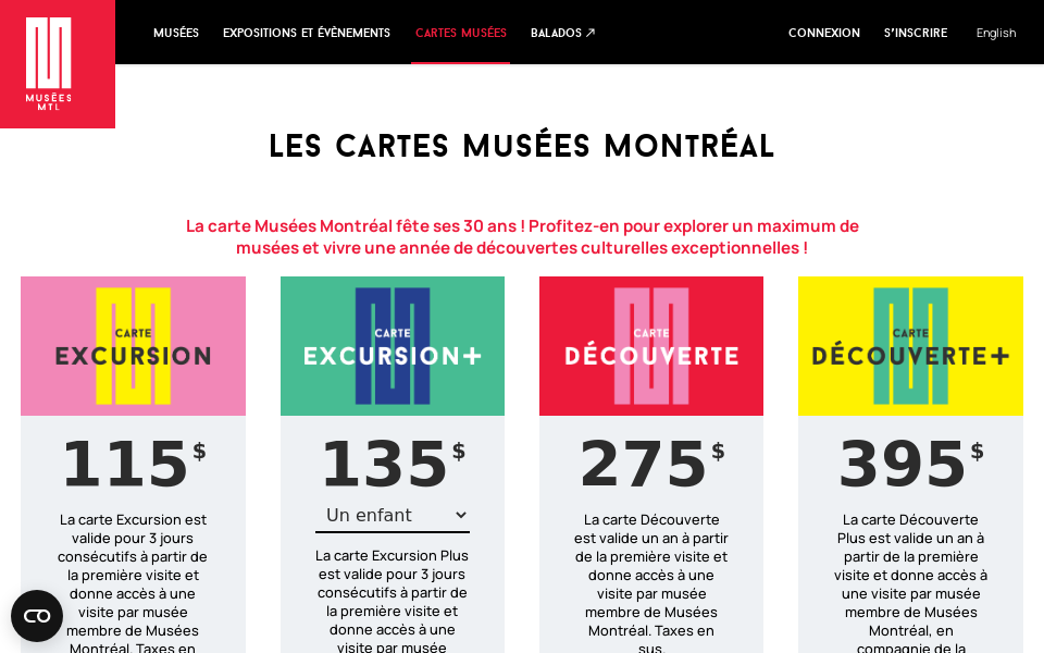 museesmontreal.org/fr/cartes-musees screen capture