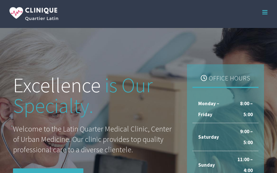 www.cliniquequartierlatin.ca/ screen capture