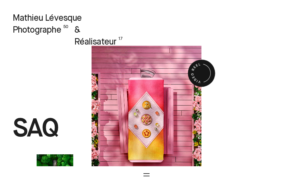 mathieulevesque.com/ screen capture