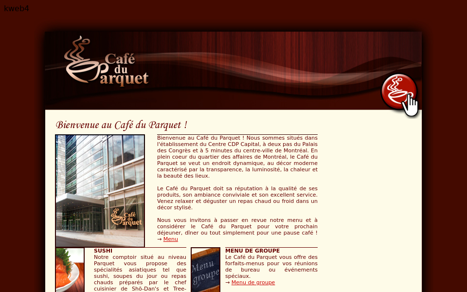 www.cafeduparquet.com/ screen capture