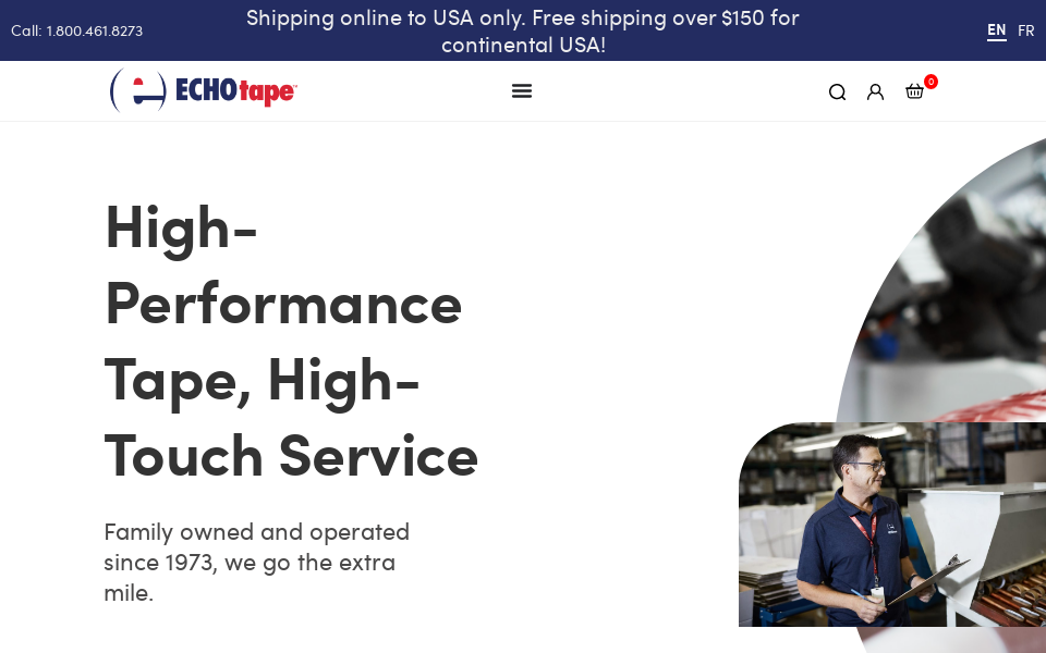 echotape.com/ screen capture