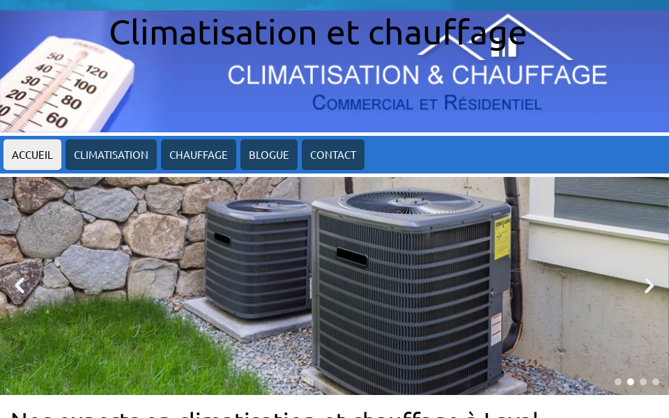 www.climatisationchauffage.ca screen capture