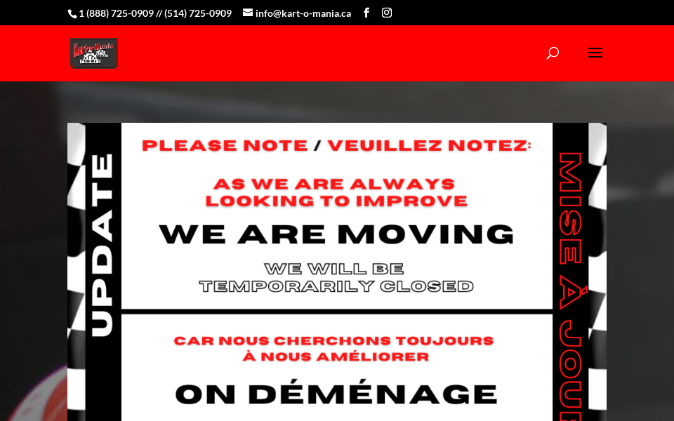 www.kart-o-mania.ca/ screen capture