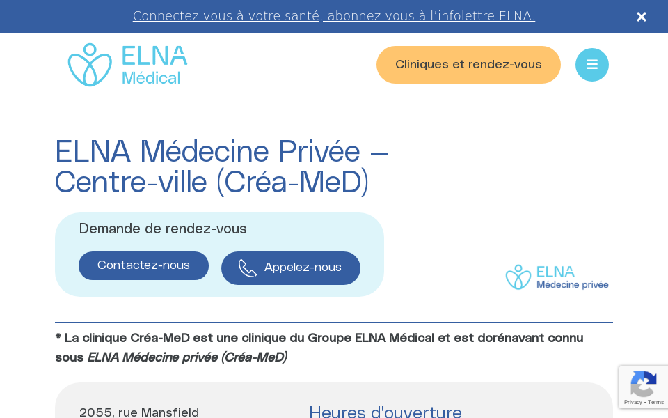 elnamedical.com/fr/cliniques/crea-med screen capture