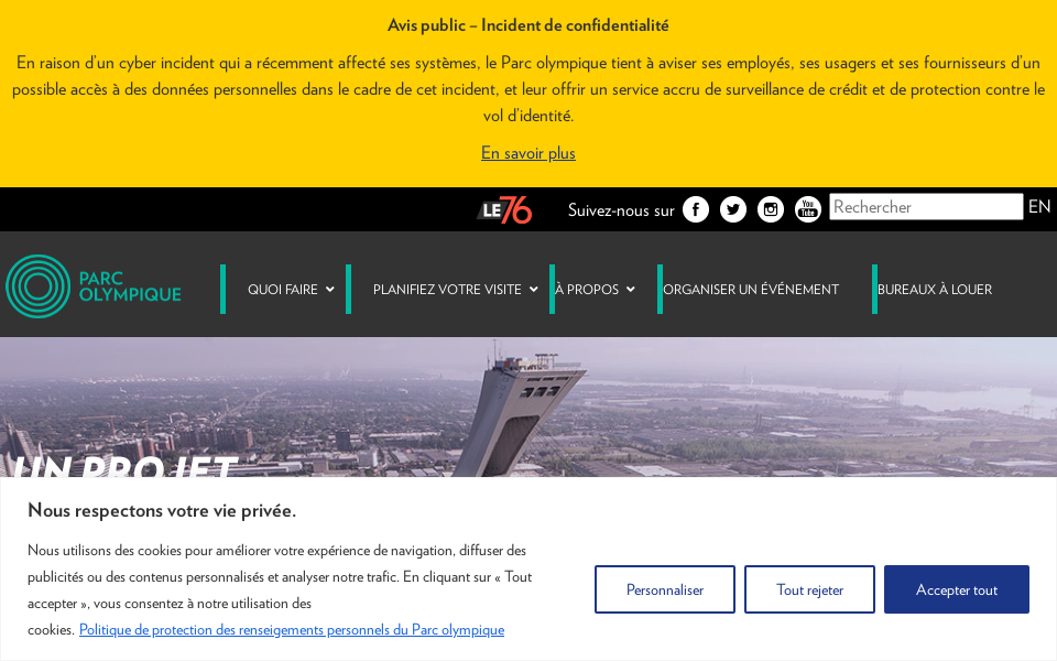 parcolympique.qc.ca/ screen capture