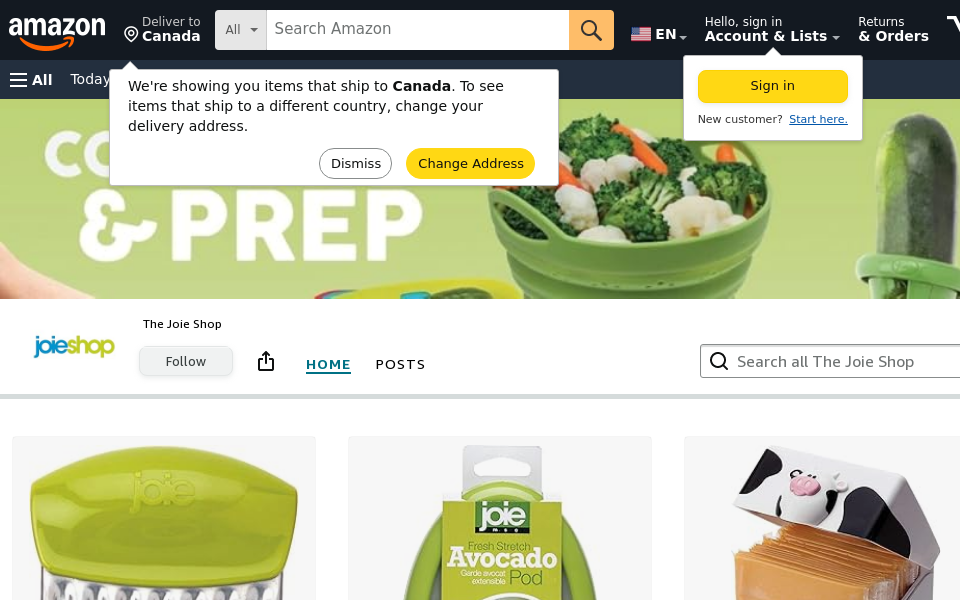 joieshop.com/ screen capture