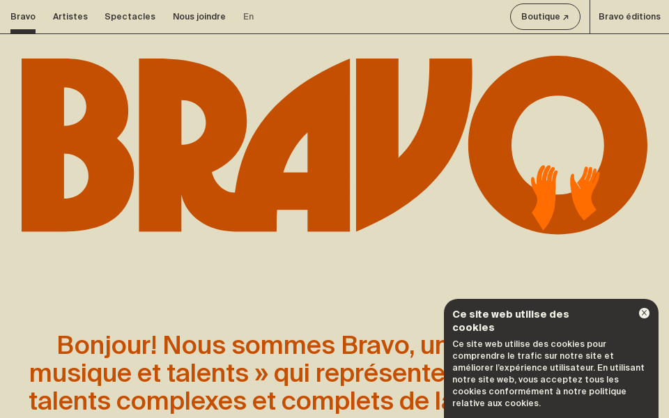 bravomusique.com/ screen capture