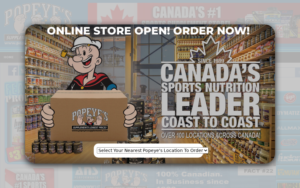 www.popeyescanada.com/ screen capture