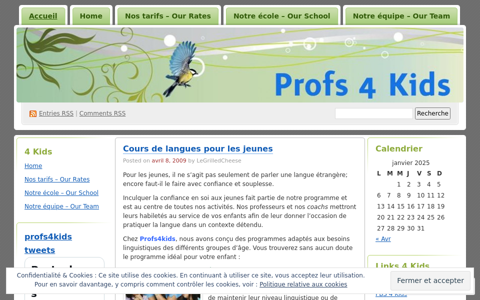 profs4kids.wordpress.com/ screen capture