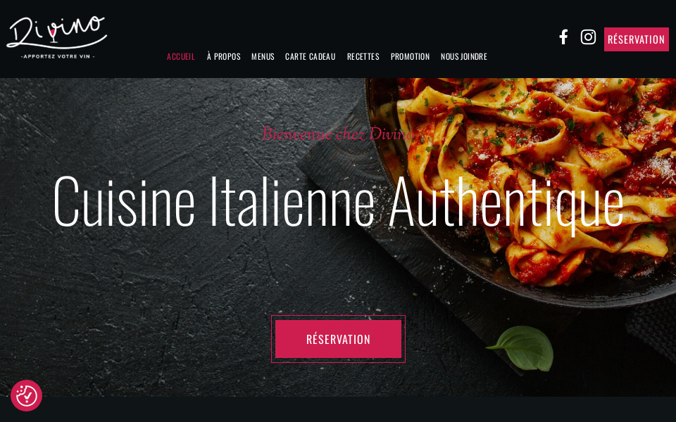 restaurantdivino.com/ screen capture