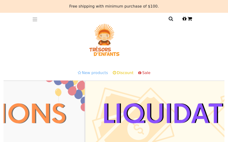 tresorsdenfants.ca/ screen capture