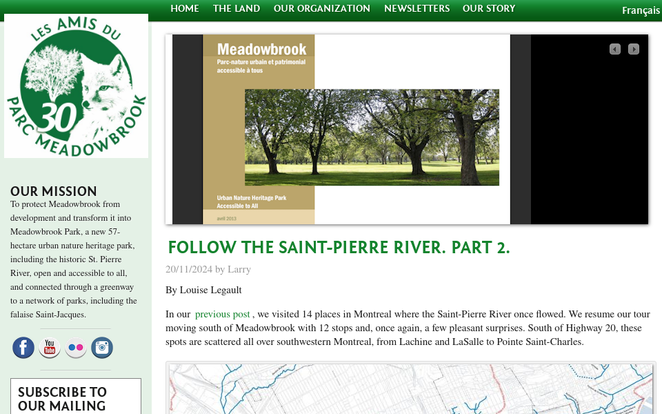 lesamisdemeadowbrook.org/ screen capture