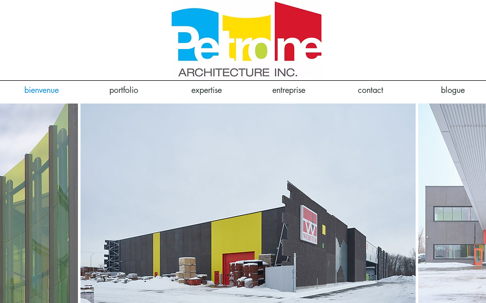 www.petronearchitecture.com/ screen capture