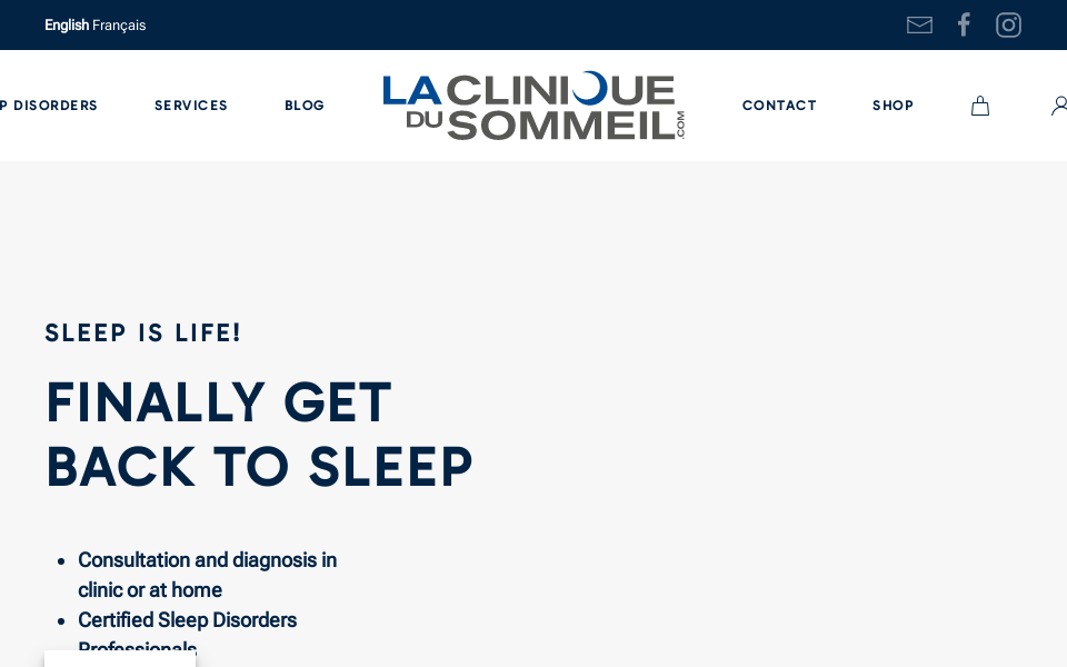 lacliniquedusommeil.com/ screen capture