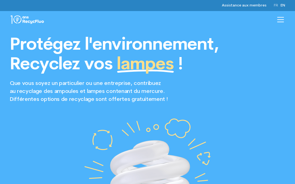 recycfluo.ca/fr/ screen capture