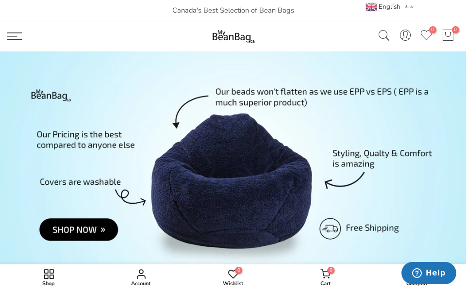 mybeanbag.ca/ screen capture