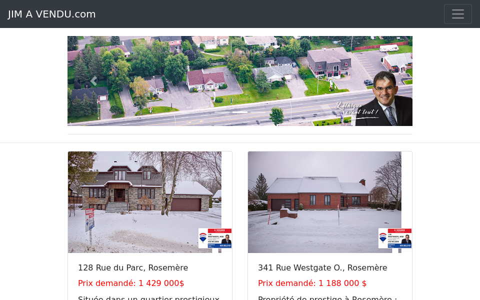 jimavendu.com/ screen capture