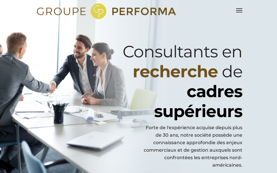 www.groupeperforma.com/ screen capture