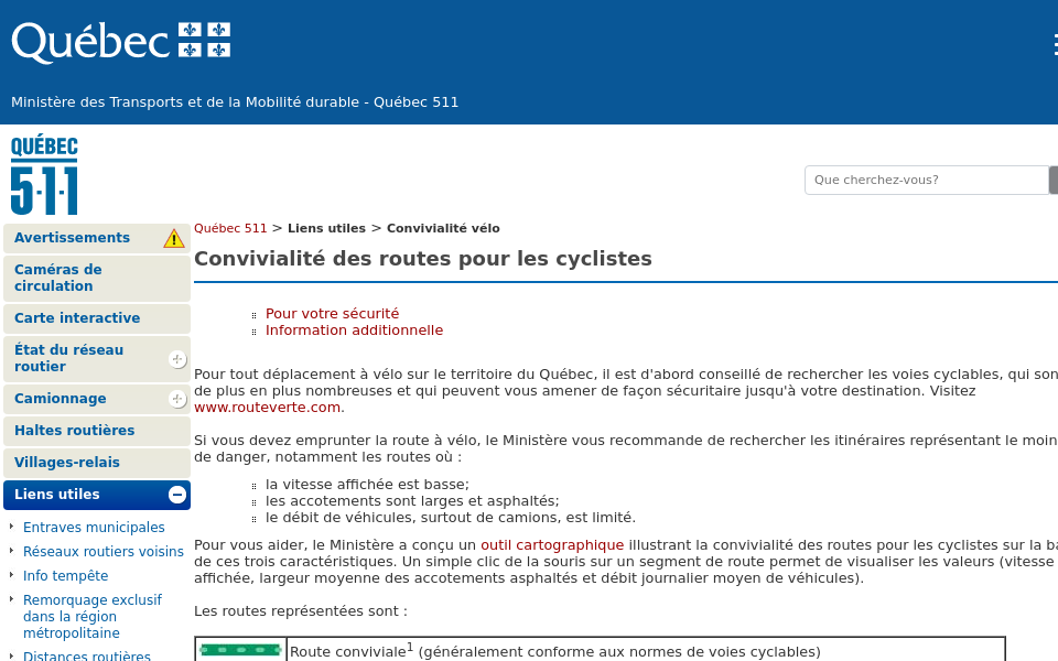www.quebec511.gouv.qc.ca/fr/velo/ screen capture
