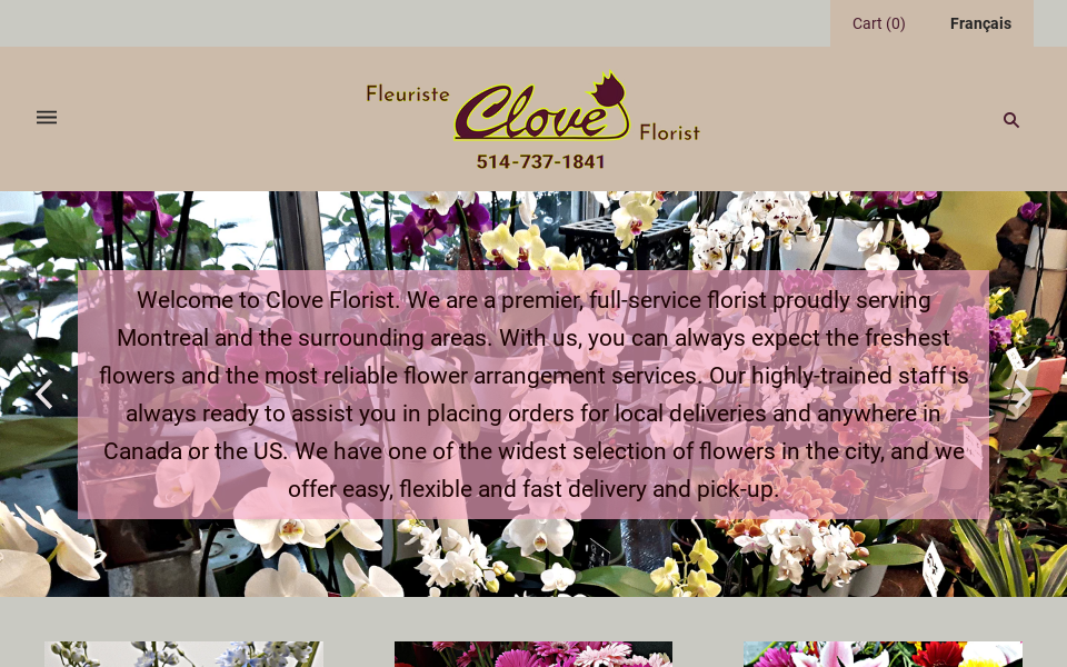 cloveflorist.com/ screen capture