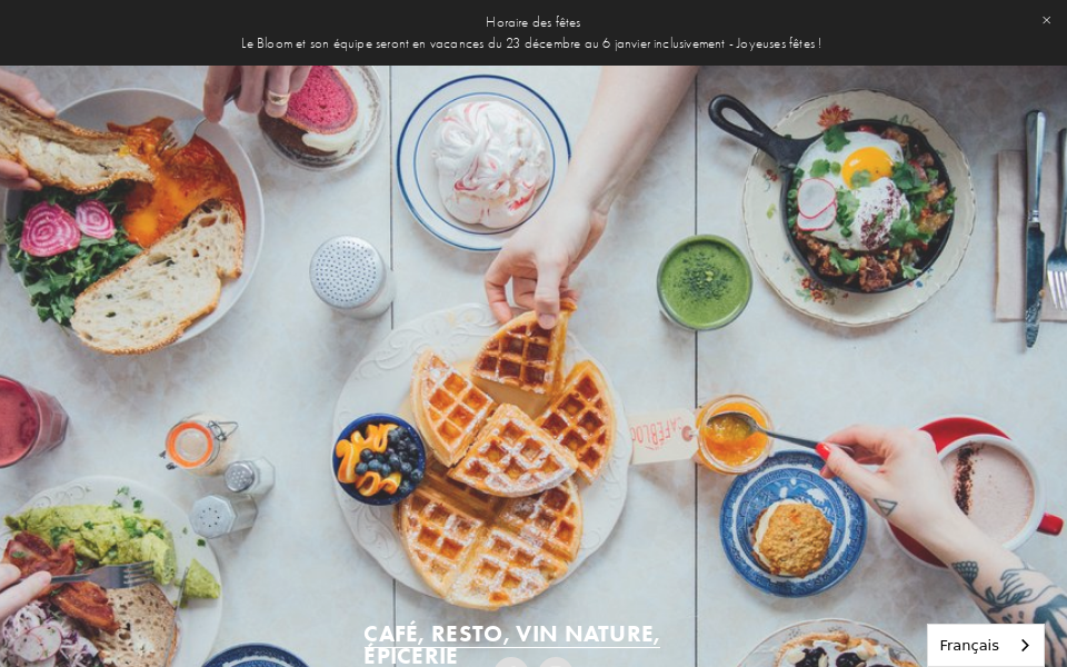 lecafebloom.com/ screen capture