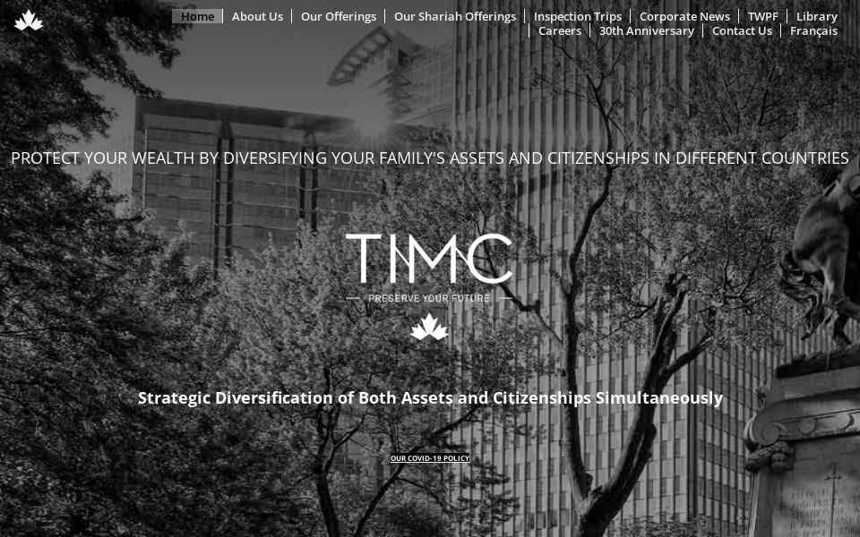www.timc.ca screen capture