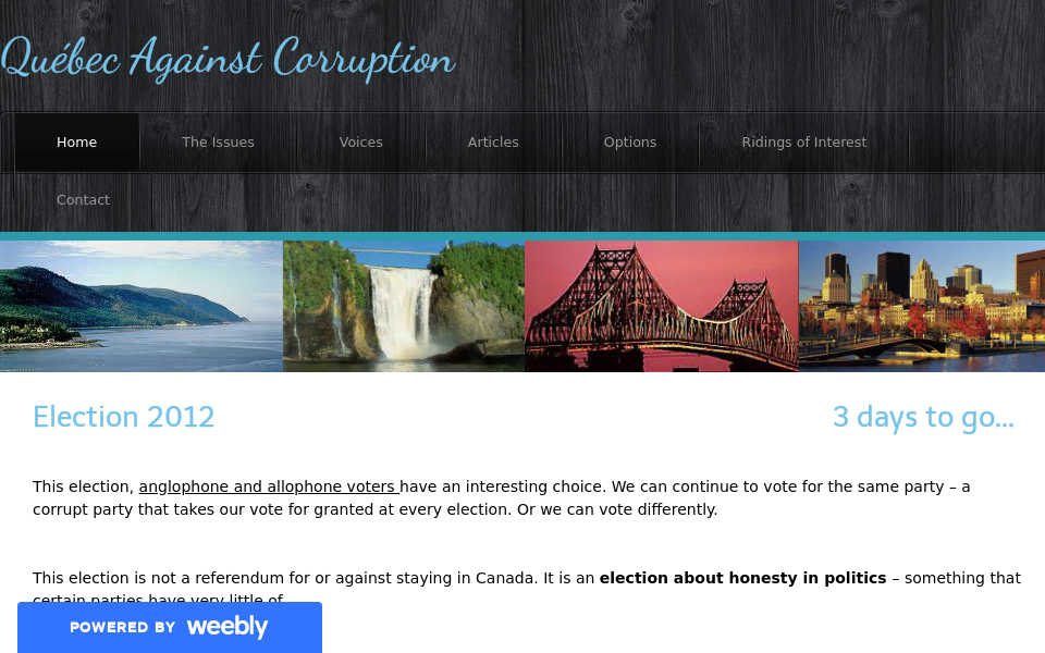 quebecagainstcorruption.weebly.com/ screen capture
