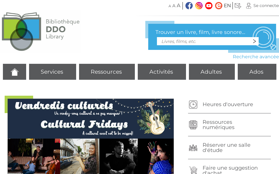 webopac.ddo.qc.ca/iguana/www.main.cls?sURL=Accueil&language=fre screen capture