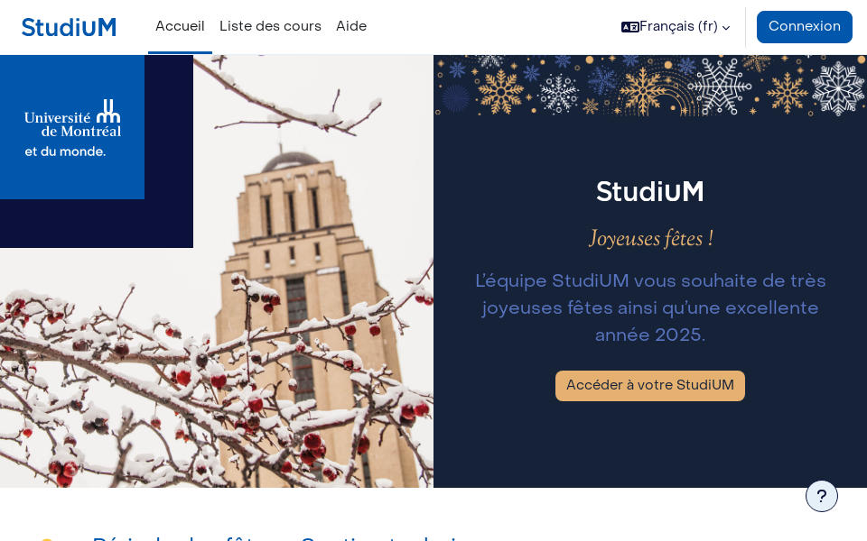 studium.umontreal.ca/ screen capture