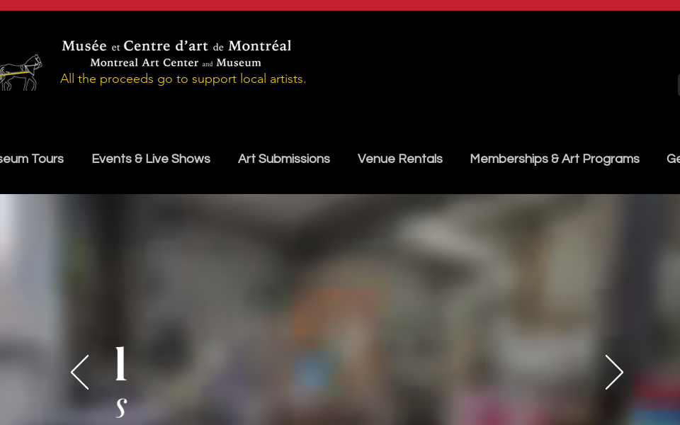 montrealartcenter.com/ screen capture