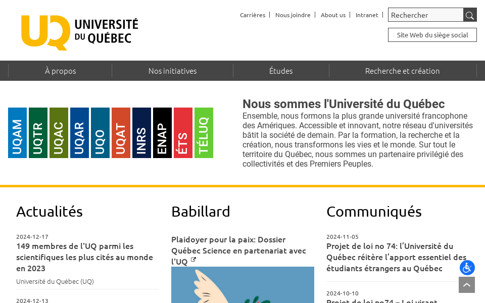 reseau.uquebec.ca screen capture