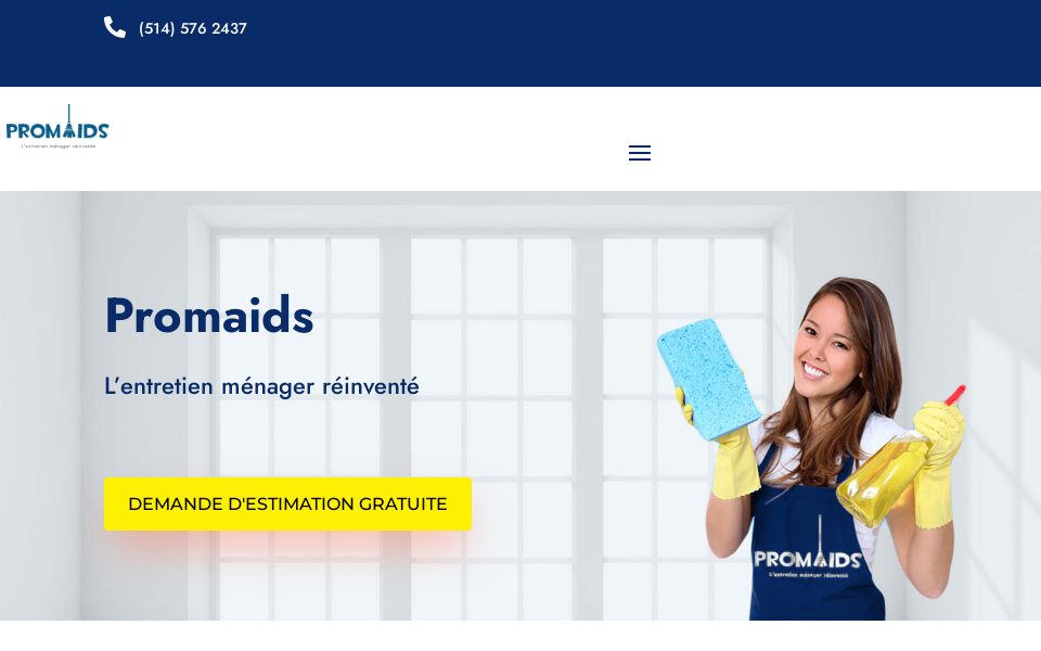 www.promaids.ca/ screen capture