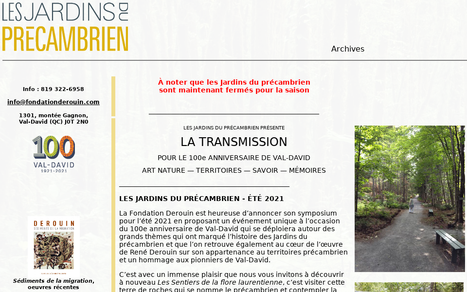 jardinsduprecambrien.com/ screen capture